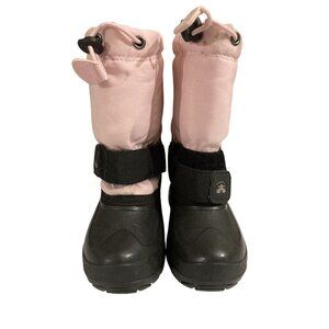 Kamik Kids Size 10  Pink Black Waterproof Winter Insulated Snow Boots shoes